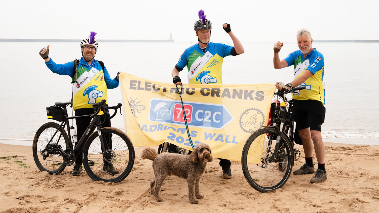 The Electric Crank Group, on the beach